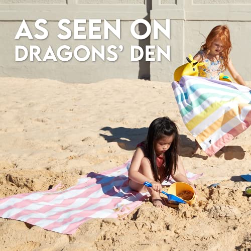 Dock & Bay Quick Dry Beach Towel - Cabana - Whitsunday Blue, Medium - color: Cabana - Whitsunday Blue, size: Medium (130x70cm, 51x27")