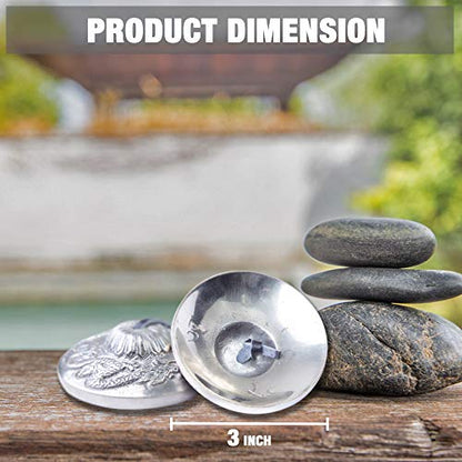 Premium Bronze Tingsha Cymbals Bells - Easy To Play - Meditation Mindfulness Chime For Chakra Healing Sound Bath Spiritual Gifts Handcrafted Tibetan by Himalayan Bazaar