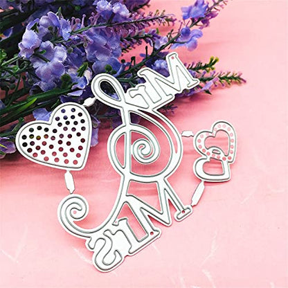 Letter Thank You Mr&Mrs Best Wishes Happy Anniversary Heart Metal Cutting Dies Stencil DIY Scrapbooking Embossing Tool DIY Paper Cards Album Decoration (Mr & Mrs) - style: Mr & Mrs
