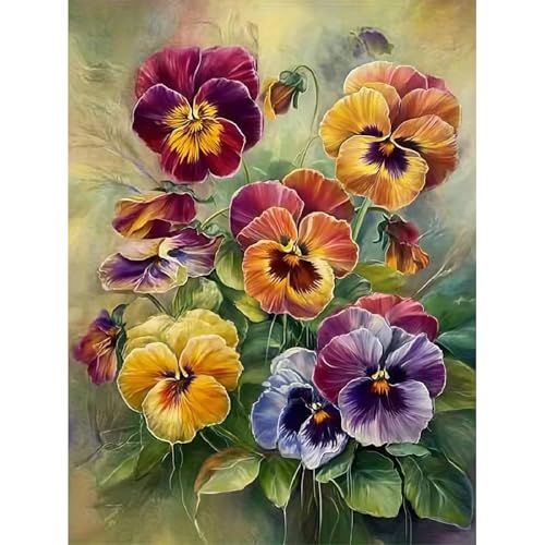 VIGEGU Flowers Paint by Numbers Kit for Adults Beginner 16x20 Inch | Easy Adult Paint by Number Kits on Canvas DIY Painting for Beginners Art by Numbers for Home Wall Decor - color: MT6177