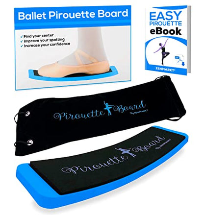 Zenmarkt Turning Board for Dancers, Cheerleaders, Gymnasts, Ice Skaters - color: Bright Blue