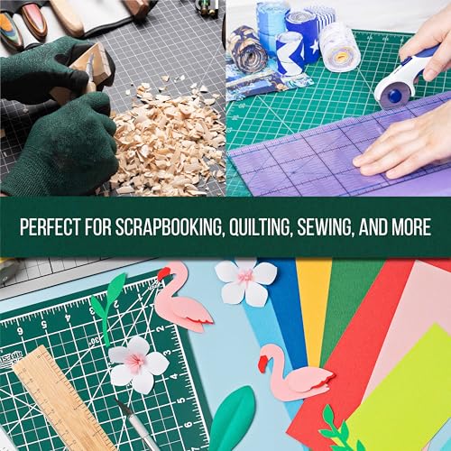 U.S. Art Supply 40"x60" Self-Healing Cutting Mat 5-Ply Green/Black | Double-Sided Green/Black Craft Mat, Non-Slip Cutting Mats for Crafts, Sewing, Quilting, Scrapbooking - color: Green/Black