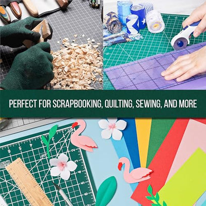U.S. Art Supply 40"x60" Self-Healing Cutting Mat 5-Ply Green/Black | Double-Sided Green/Black Craft Mat, Non-Slip Cutting Mats for Crafts, Sewing, Quilting, Scrapbooking - color: Green/Black