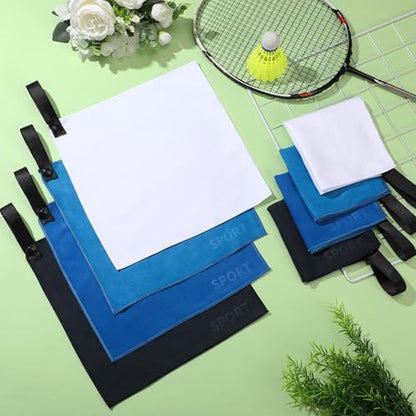 Tranqun 8 Pcs Sweat Rags Handkerchiefs for Men Microfiber Towels