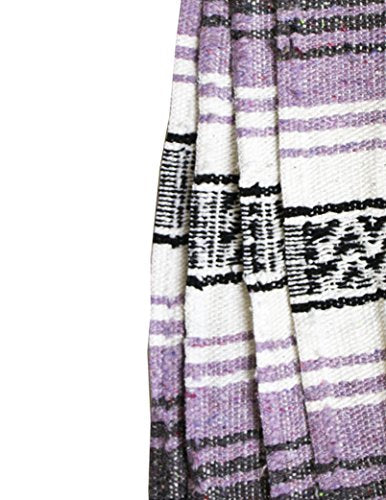 Canyon Creek Authentic Mexican Yoga Falsa Blanket (Light Purple) - color: Purple