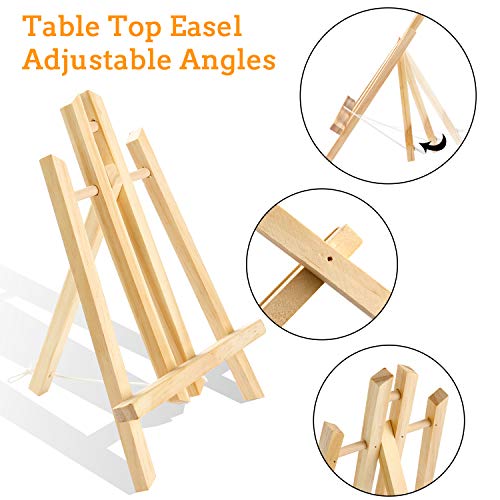 AROIC Wood Easels, Easel Stand for Painting Canvases, Art, and Crafts. (11.8 inch, 10 Pack), Tripod, Painting Party Easel, Kids Student Table School Desktop, Portable Canvas Photo Picture Sign Holder. - style: 11.8"-10p