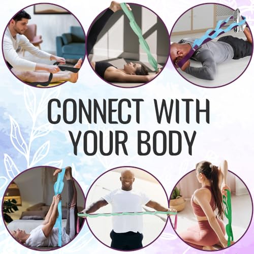 TECEUM Stretching Strap with 10 Loops for Physical Therapy & Rehab - color: Light Green, size: Polypropylene 1” W - 10 Loops