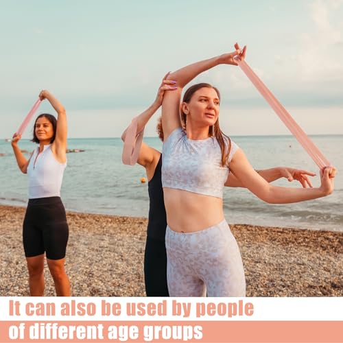 DEEKIN 20 Pcs Resistance Bands Resistance Loop Exercise Bands Exercise Equipment Elastic Drag Ring for Women and Men Home Fitness, Gym, Yoga - color: Light Pink, style: 15-20 Lbs