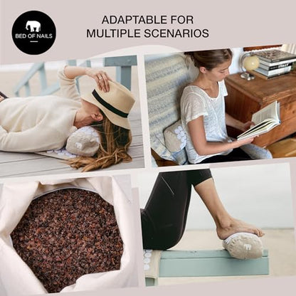 Bed of Nails ECO Pillow Original Acupressure Mat Design with 2142 Precision Nails, 15 x 6 x 4" - color: Eco Pillow