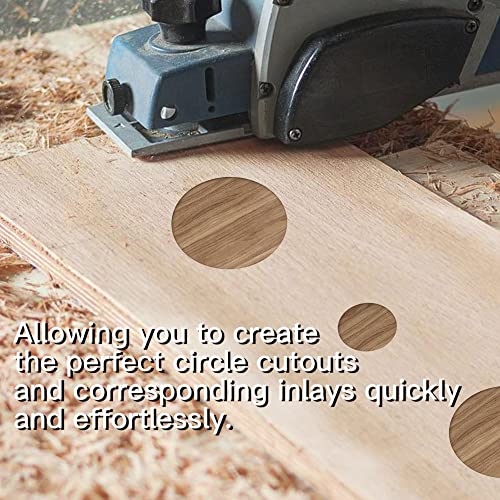 Pack of 4 Circle Inlay Template Set Router Templates for Woodworking,Router Jig Templates Decorative Templates - style: 1/4 Thick Circle