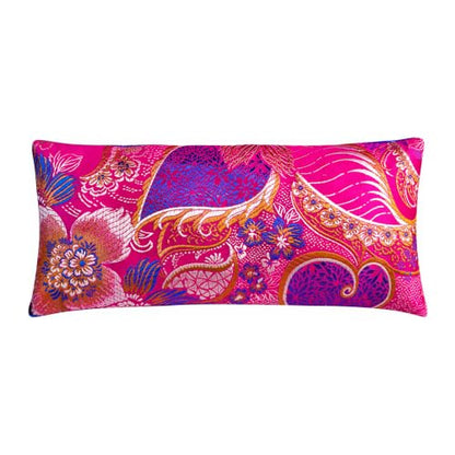 Handmade Luxe Serenity Eye Pillow - All-Natural Flaxseed - Unscented or Lavender Scented – Weighted Eye Mask for Yoga, Meditation, Hot & Cold Therapy - color: FUCHSIA GARDEN, style: LAVENDER SCENTED
