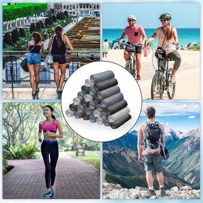 Honoson Cooling Towel Bulk - color: Gray Series Color, size: 32"x12"