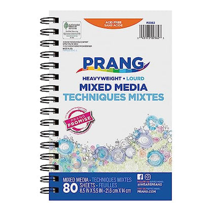 Art Street Mixed Media Journal, Heavyweight, 8-1/2" x 5-1/2", 80 Sheets - size: 1 Count (Pack of 1)