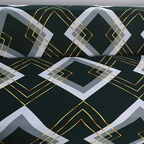MIFXIN Armless Sofa Cover Futon Slipcover Stretch Elastic Folding Sofa Bed Non-Armrest Couch Furniture Protector Spandex Printed Washable Sofa Cover Without Armrest (Gold Rhombus) - color: Gold Rhombus