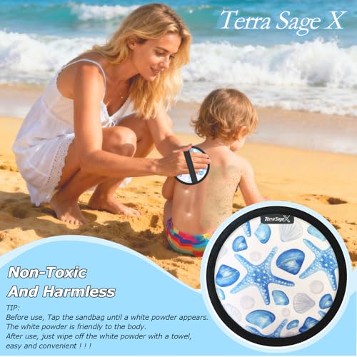 Sand Remover for Beach Towels - Soft Quick Clean Mitt for Kids & Adults | Removes Sand in Seconds,Gentle on Skin,Reusable & Washable,Beach Vacation Essential,Perfect for Beach, Pool & Camping - color: Big Round Starfish a