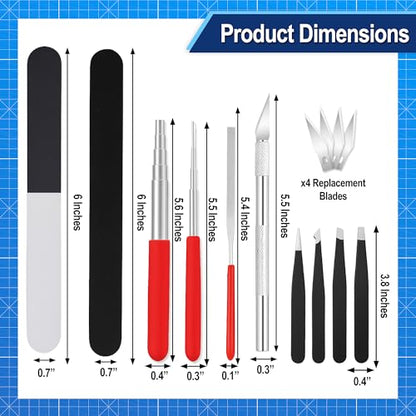 Mandala Crafts 23 PC Model Building Hobby Tools Kit for Plastic Miniatures | Pliers, Clipper, Knife, Bending, Winding, Twisting Rod for Plastic, Mecha, Scale Kits, Aircraft, Tanks, Ships, Cars, Metal - style: 3D Metal Model Tool 25 PCs