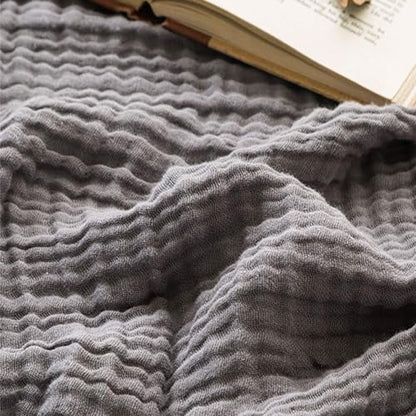 EMME Cotton Blanket Twin XL for Bed Soft Muslin Blankets 66"x90" Lightweight Breathable Layering Bedspread Coverlet All Season Gauze, Grey - color: 06 - Grey, size: Twin XL (66" x 90")