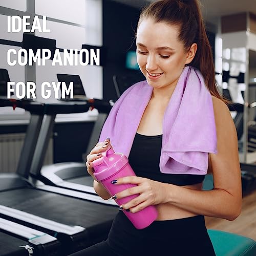 SINLAND Microfiber Gym Towels, Workout Sweat Towel 16x32In - color: Light Purplex3