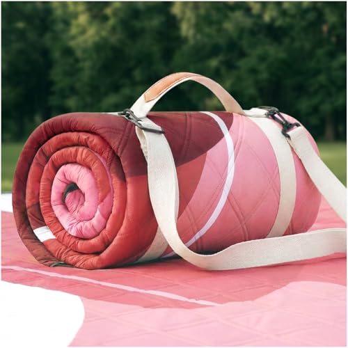 RYCHIC Waterproof Beach Blanket Picnic Outdoor Camping Mat Rug Women Christmas Xmas Birthday Gift Ideas Mother Day Mom Mama Mother Day Daughter Son Law Unique Who Have Everything Good Busy Useful - color: Abstract Brick Red