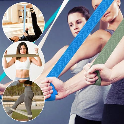 6 Packs Yoga Strap for Stretching Yoga Belt Adjustable Straps for Non Elastic Stretching Strap Exercise Straps for Pilates - color: Light Luxury Style