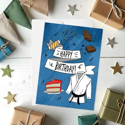 Martial Arts Birthday Card – Karate, Taekwondo, and Jiu-Jitsu Inspired - style: Martial Arts