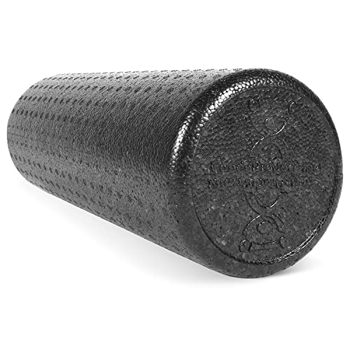 CanDo Black Composite High-Density Foam Rollers for Muscle Restoration Massage Therapy Sport Recovery and Physical Therapy 6" x 18" Round - size: 6" x 18", style: Round