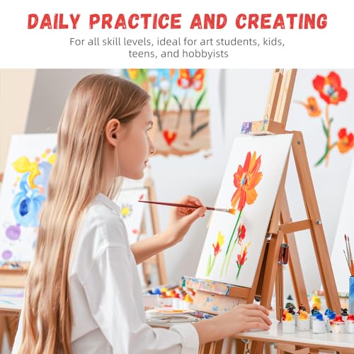 Simetufy 8x10 inch 24 Pcs Canvas Boards for Painting Flat Canvas Panels | 8oz Gesso Primed Acid-Free 100% Cotton for Acrylic, Oil Watercolor Paint - size: 8"x10"