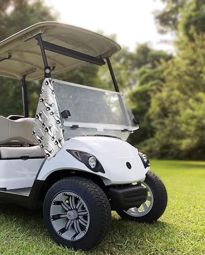 Magnetic Golf Towels for Golf Bags with Clip & Ultra Strong Magnet - Waffle Weave Microfiber Towel for Secure Hold on Bags & Carts - Ideal Club Cleaner & Accessories - Golf Cart - color: Golf Cart
