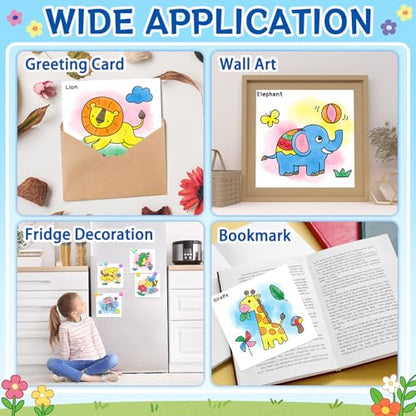 Paint with Water Coloring Books for Kids & Toddlers(Animal) | Mess Free Watercolor Painting Set, Water Color Painting Book,Craft Art Kit, Boys & Girls Birthday Gift, Travel Activity Toy - style: Animal A