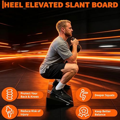 Garvee Squat Wedge Block 15° - Slant Board with 15°/30°/40° Angle Markings