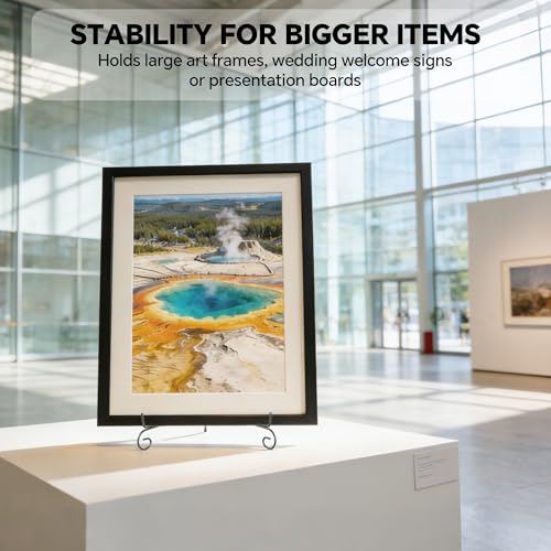 Artliving Plate Stands for Display, 17 Inch Black Iron Easel Plate Display Photo Holder Stand, Displays Picture Frames, Decorative Plates, Tablets and Art (2 pack) - size: 17 inch (2 Pack)