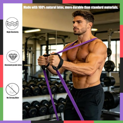 Resistance Bands for Working Out,4-Level Elastic Pull Up Assistance Bands Set for Men & Women,Exercise Bands for Full-Body Training, Fitness, Physical Therapy, Stretch Workout Bands at Home, Gym - size: 4set