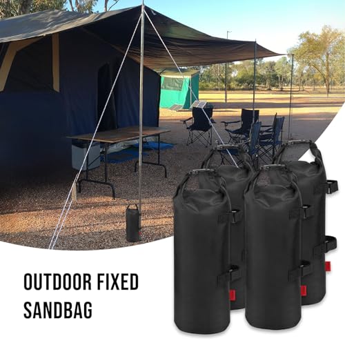 YOOFAN Heavy Duty Sand Bags for Canopy Legs (Set of 4) – 1680D Waterproof Oxford Fabric with Upgraded Hook & Loop Straps – Ideal Weights for Tent, Gazebo, Bounce House