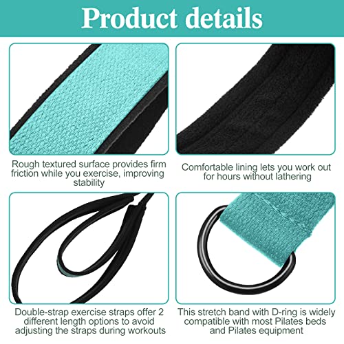 2 Pcs Pilates Straps, Double Loop D-ring Straps for Reformer Pilates