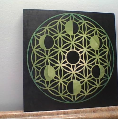Sacred Geometry Stencil 8inch Metatron's Cube/The Flower of Life Stencils | Reusable Stencils for Crafts Drawing Templates for Wall Canvas Paper Art Crafts - style: Sacred Geometric