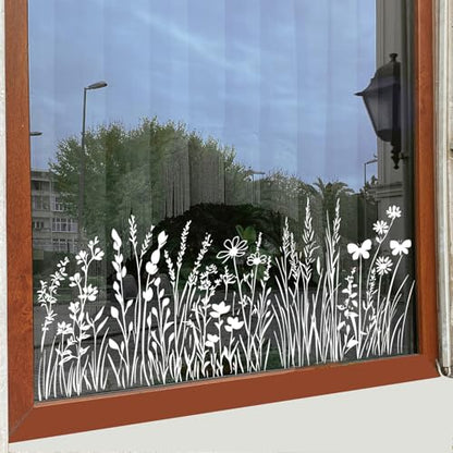 Large Flower Stencils Wildflower Stencils for Crafts Reusable | Floral Stencil for Painting on Walls Wood Fence Canvas Fabrics Furniture Outdoors - style: Wildflower 02