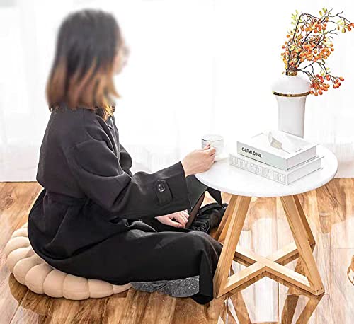 IXITON Biscuit Shaped Meditation Cushion seat Cushion Round Cookie Chair Pad Square Floor Pillow Cushion for Chair Living Room Balcony Office Sofa Yoga 16inch（40cm） (Round, Pink) - color: Pink, size: round