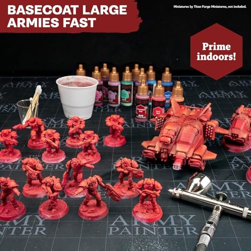 The Army Painter, Warpaints Air Starter Set, 12 x 18 ml | Acrylic Airbrush Paints, incl. 1 Metallic & 1 Grey 100ml Primer - Air brush Paint Kit for models and miniature painting - color: Air Starter Set