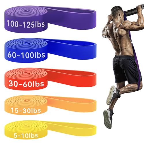 HAPBEAR Pull Up Assistance Bands - Pull Up Bands - Resistance Bands - Exercise Bands Resistance Bands Set of 5 - Workout Bands for Working Out, Stretching, Muscle Training - color: Colorful