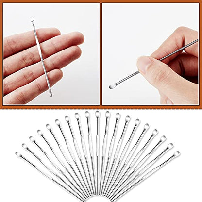 Honoson 50 Pcs Wax Carving Tool Stainless Steel Clay Sculpting Tools | Spoon Carving Kit, Clay Tools, Wax Accessories, for Wood Wax Modeling Sculpting and Shaping Engrave
