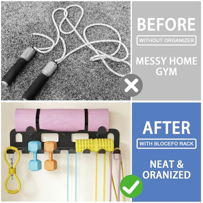 Multi-Purpose Gym Equipment Storage Rack for Resistance Bands
