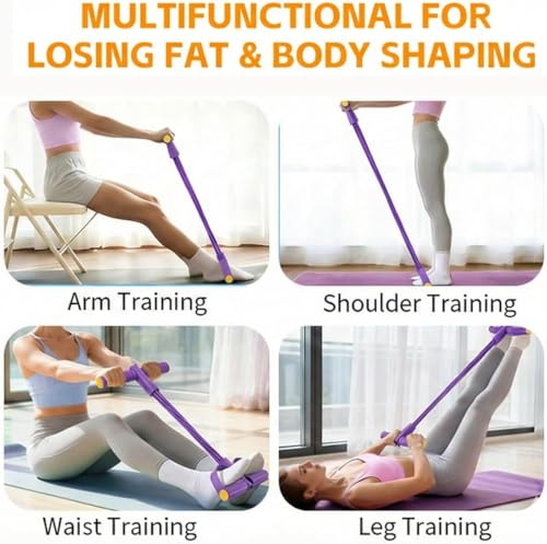 Pedal Resistance Bands with Handles for Women,Multifunction Fitness Bands