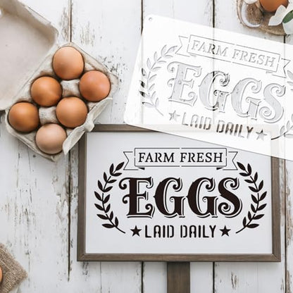 20pcs Farm Stencils for Painting Stencils for Crafts Reusable | Rustic Farmhouse Sign Drawing Stencil Painting on Wood Wall Furniture Card Canvas Paper Fabric Scrapbook Photo Album - style: Farmhouse