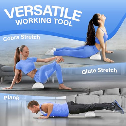 Yes4All Medium Firm Half Foam Rollers for Post-Workout Relaxation, 12/18/24/36 inch PE Foam Roll for Back Massage & Yoga Exercise - color: White, style: 18-inch