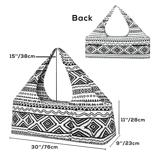 Yoga Mat Bag - Large Yoga Bag with Yoga Mat Strap, Zipper and Pockets - Yoga Bags and Carriers Fits All Your Stuff - Personalized Yoga Mat Bags for Women Fits Most Size Mats - color: Bohemian