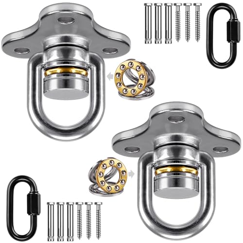 SELEWARE 2 Pack Tire Swing Swivel Hanger with Bearing Heavy Duty Swivel - color: Bearing Swing Hangers, 2 Pack