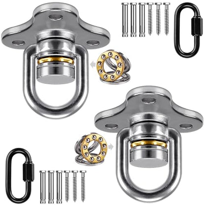 SELEWARE 2 Pack Tire Swing Swivel Hanger with Bearing Heavy Duty Swivel - color: Bearing Swing Hangers, 2 Pack