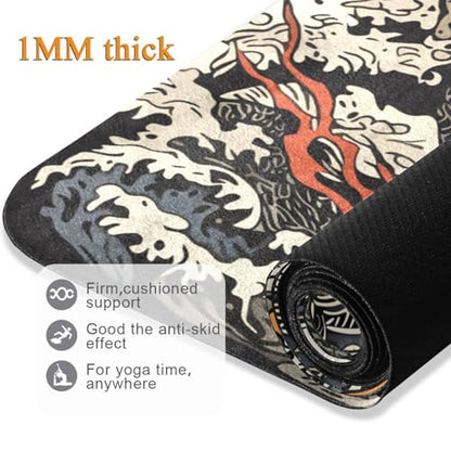 Qilmy Fantasy Mandala Pattern Yoga Mat, Non-Slip Texture Pro Yoga Mat Eco Friendly Exercise & Workout Mat for Yoga, Pilates and Floor Exercises - color: Chinese East Asian Dragon