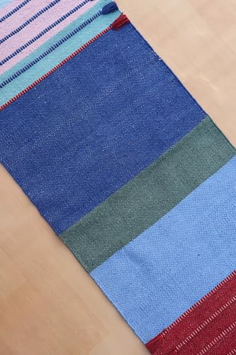 Jaipur art & Rugs Cotton Yoga Mat - Eco-Friendly Hand-Woven Rug - Non Slip & Thick (24”x72”x5mm) for Everyday Fitness at Home - Comfortable Extra-Long - color: Multicolor 5