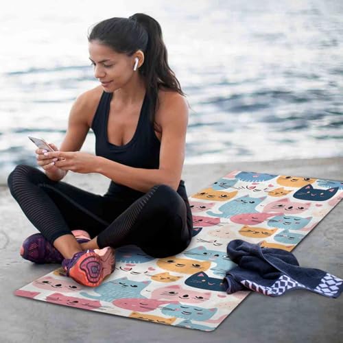 Yoga Mat with Bag Included, Non Slip Fitness Workout Mat, Foldable Suede Rubber Yoga Mat for Yoga Pilates and Fitness, 70.8" L x 26" W x 1mm - color: B82